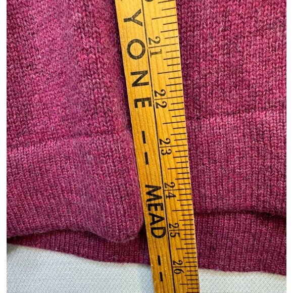 Woolrich Womens Wool 1/4 Zip Sweater Size L Mulberry - Picture 6 of 12